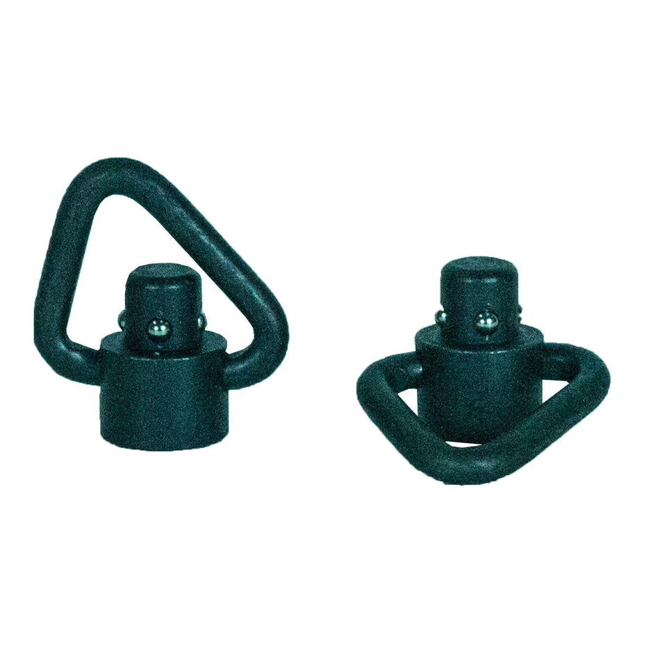 Grovtec Black Angled Loop Heavy Duty Recessed Plunger Push Button Sling Swivels