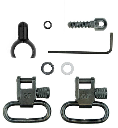 Grovtec 2-Piece Barrel Band Sling Swivel Set .585-.635" Dia. Black 2ct