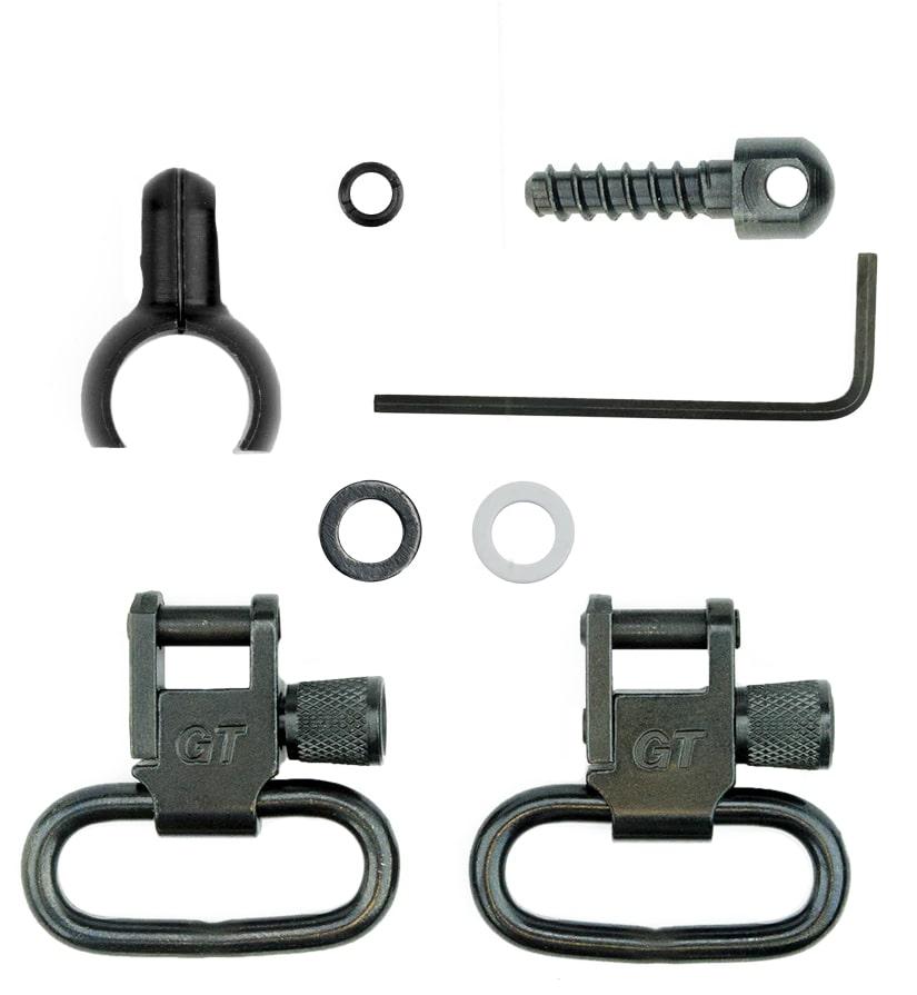 Grovtec 2-Piece Barrel Band Sling Swivel Set .585-.635" Dia. Black 2ct