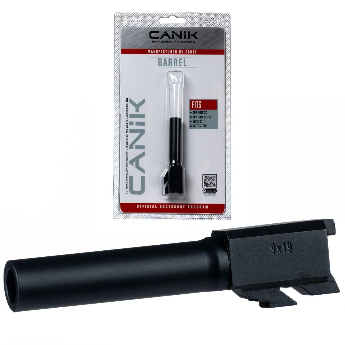 Canik 9mm Precision Drop-In Steel Barrel for Sub Compact Pistols Black CNC Machined