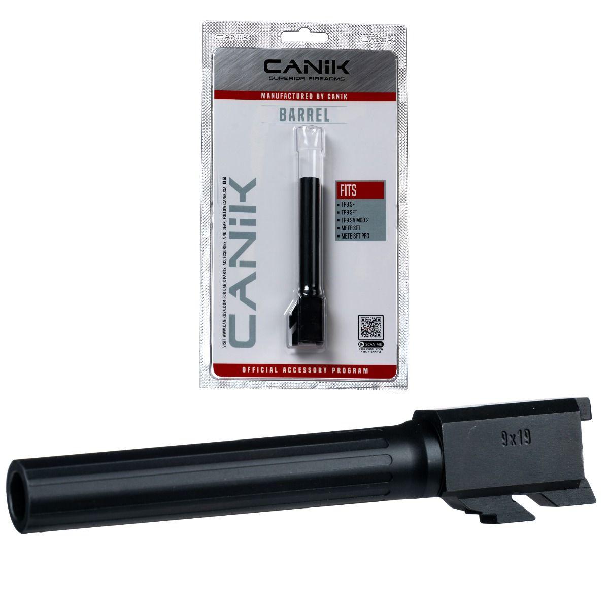 Canik Full Size Fluted Steel Drop-In Pistol Barrel 9mm Black