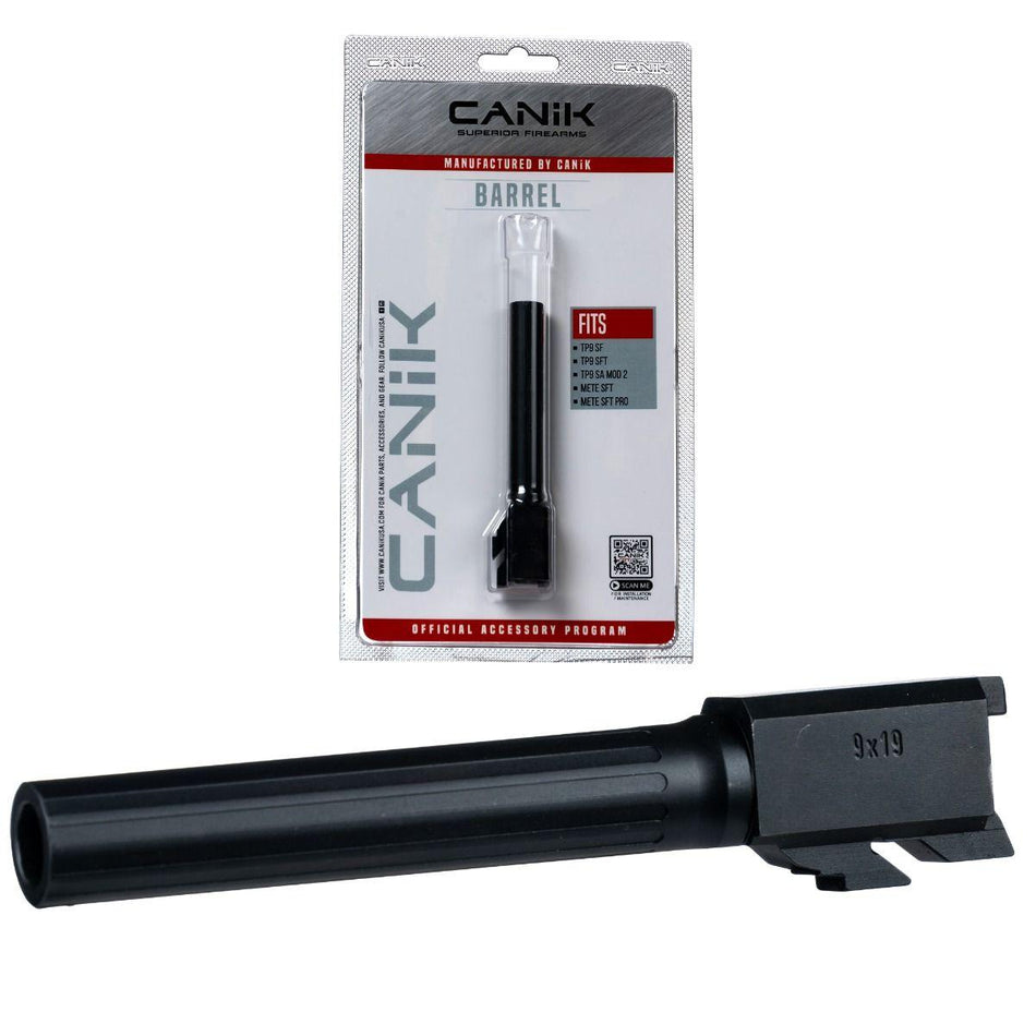 Canik Full Size Fluted Steel Drop-In Pistol Barrel 9mm Black
