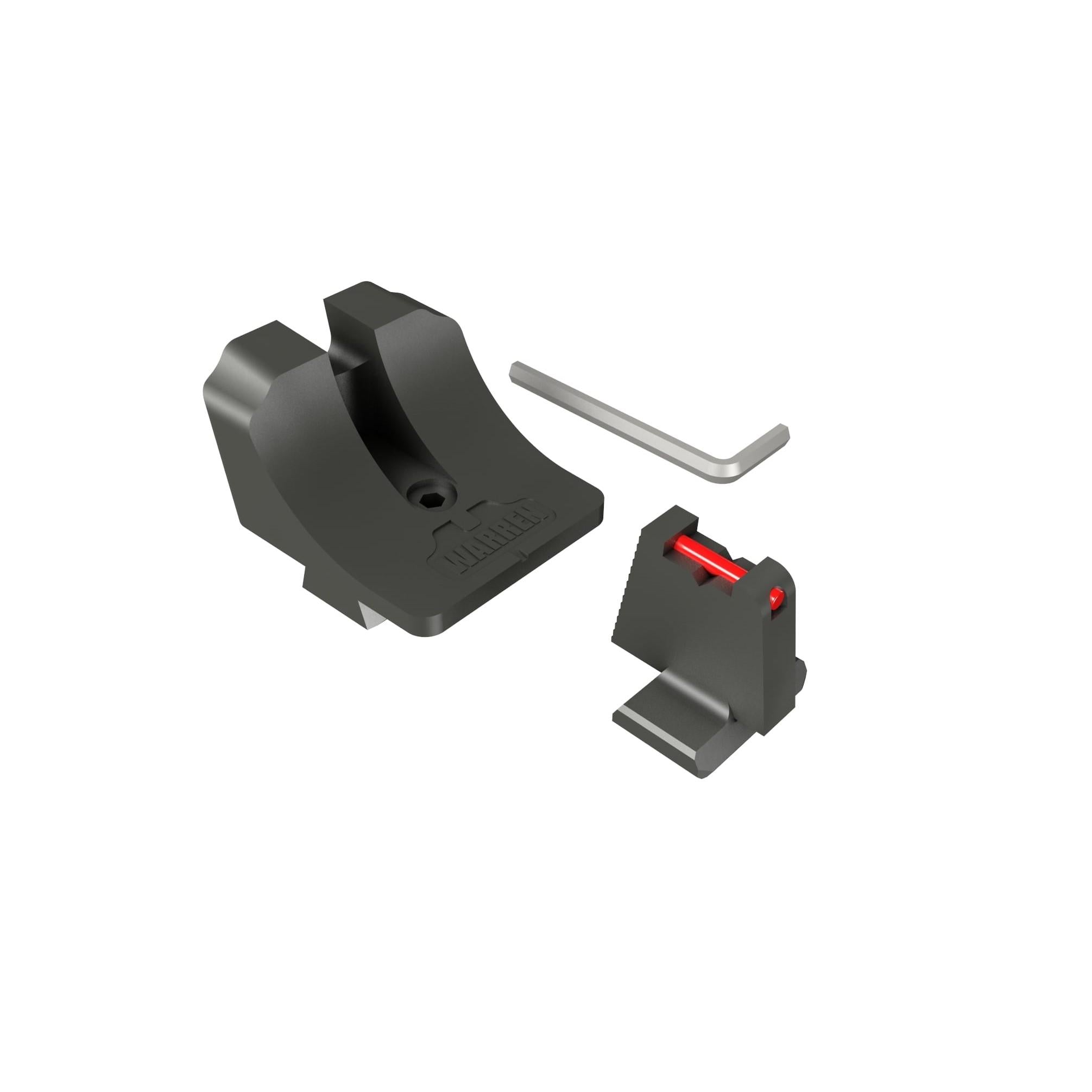 Canik Warren Tactical Sight Set for TP9 - Suppressor Height Fiber Optic Front & Blacked Out Rear
