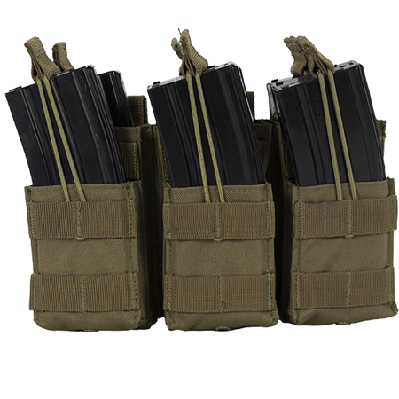 MKS Full Forge Gear Triple MOLLE Magazine Carrier Pouch Green