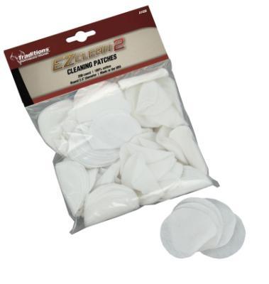 Traditions EZ Clean 2 Round Cotton Cleaning Patches 100 Count .45-.54 Cal 2.5 Inch
