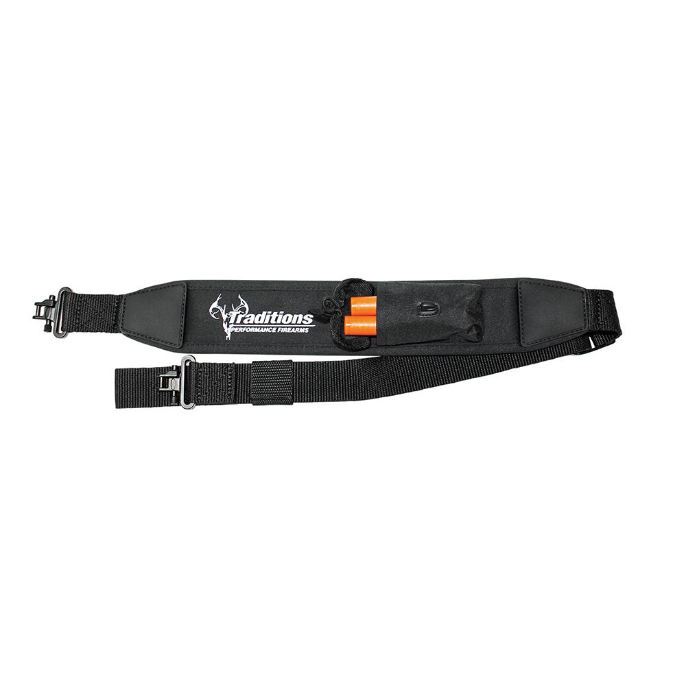 Traditions NitroFire Shock-Absorbing Rifle Sling with Firestick Pouch Black