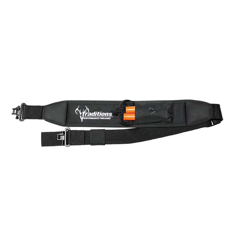 Traditions NitroFire Shock-Absorbing Rifle Sling with Firestick Pouch Black