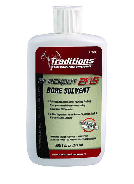Traditions BlackOut Muzzleloader 209 Bore Solvent 8 oz Anti-Rust Formula
