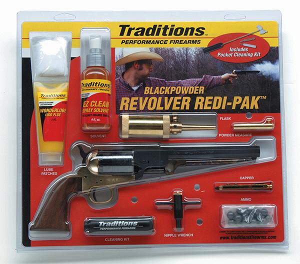 Traditions Redi-Pak 1851 Navy Black Powder Revolver .44 Cal Walnut Brass 7.375" Barrel