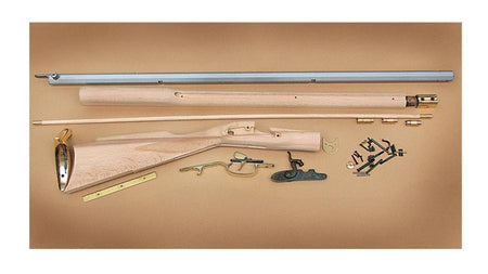 Traditions .50 Caliber Kentucky Muzzleloader Rifle Build Kit 33.5" White Barrel Raw Hardwood