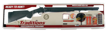 Traditions Buckstalker XT Redi-Pak .50 Cal Muzzleloader Black Blued Complete Kit