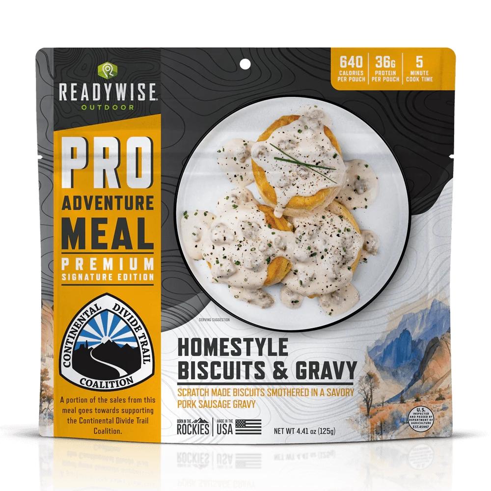 ReadyWise Outdoor Homestyle Biscuits & Gravy Sausage ProMeal Single Pouch