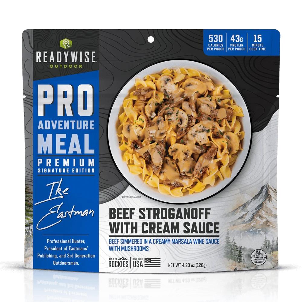 ReadyWise Ike Eastman ProMeal Beef Stroganoff Mushroom CRM Sauce Single Pouch