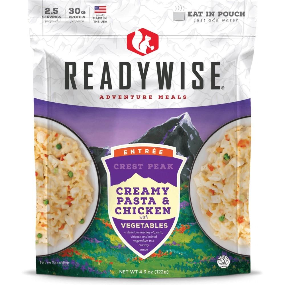 Readywise Crest Peak Creamy Pasta & Chicken Portable Meal Pouch 4.3 oz 2.5 Servings