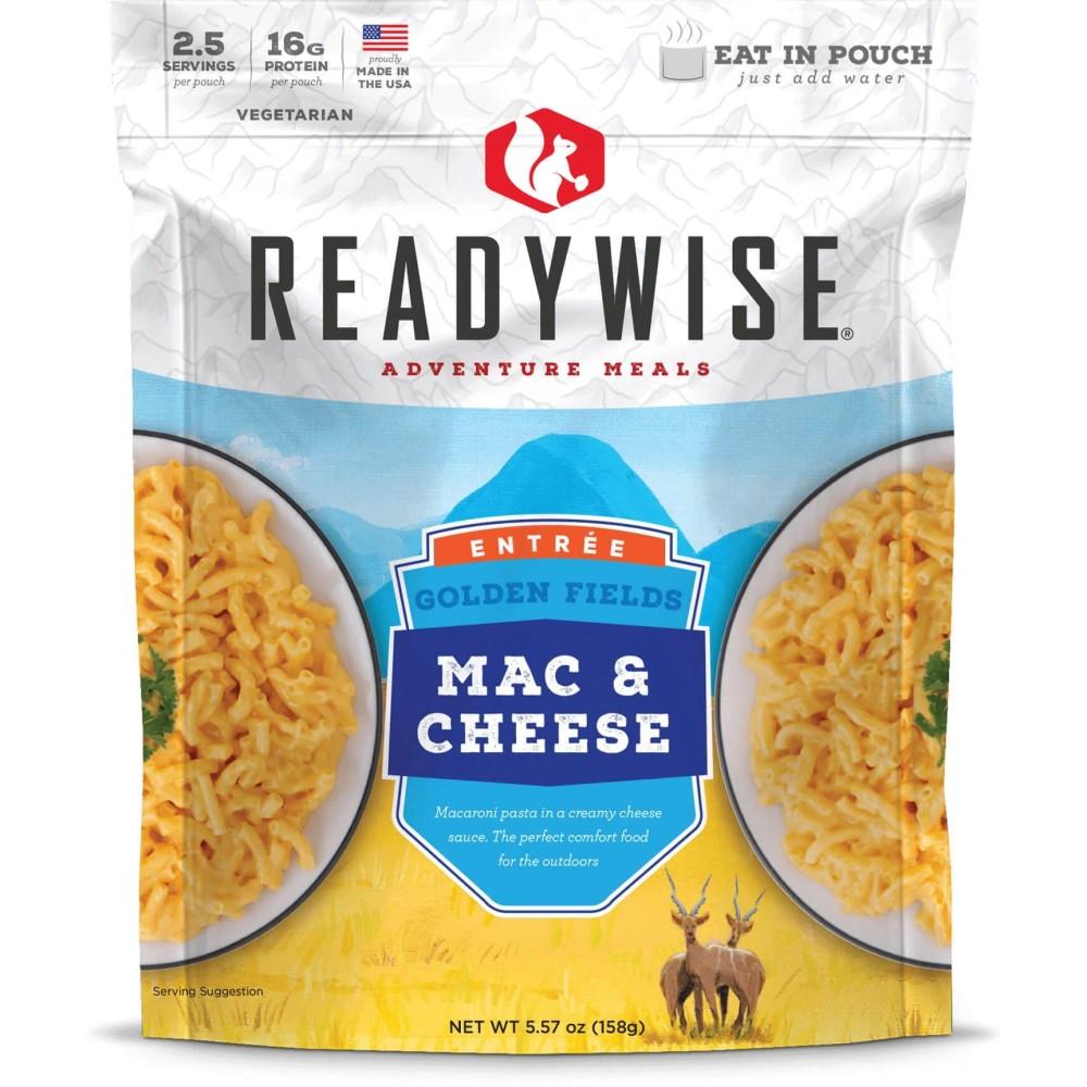 Readywise Golden Fields Mac and Cheese 5.57 oz Add-Water Outdoor Meal Pouch
