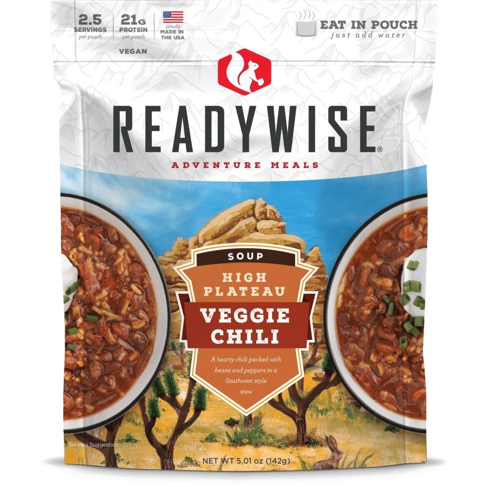 Readywise High Plateau Veggie Chili Soup 3oz Portable Outdoor Meal Pouch