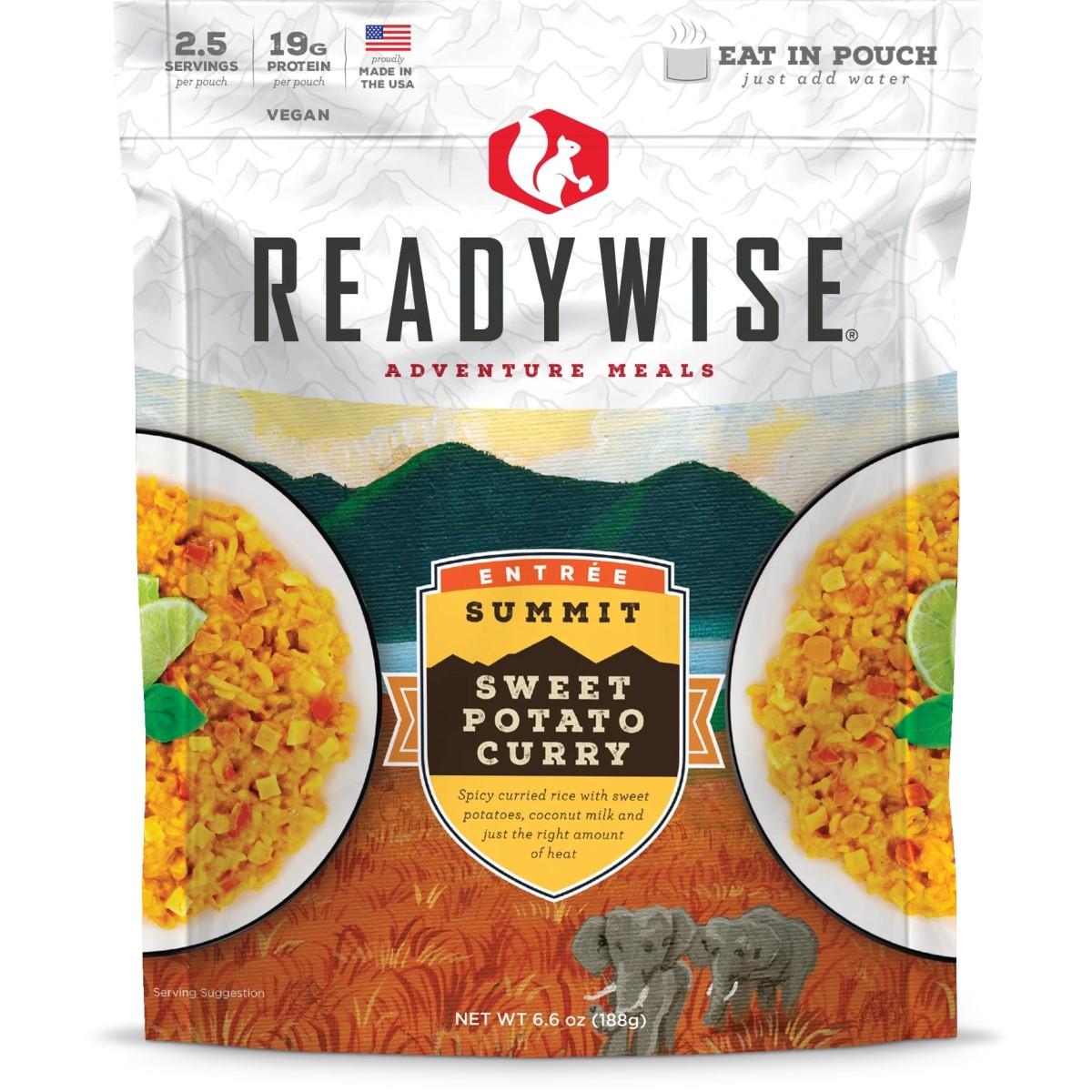 Readywise Summit Sweet Potato Curry Lightweight Portable Meal Pouch 6.6 oz
