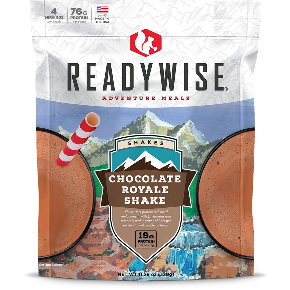 Readywise Chocolate Royale Shake Portable Pouches 6 Pack