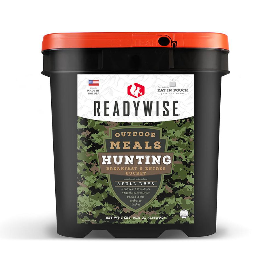 ReadyWise 3-Day Hunting Meal Bucket Grab and Go Outdoor Food Kit