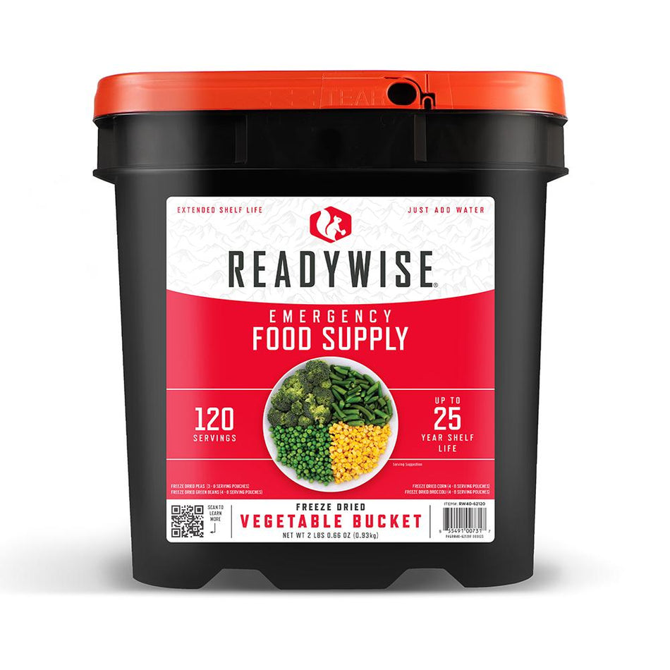 Readywise Freeze Dried Vegetable Variety Bucket 120 Servings