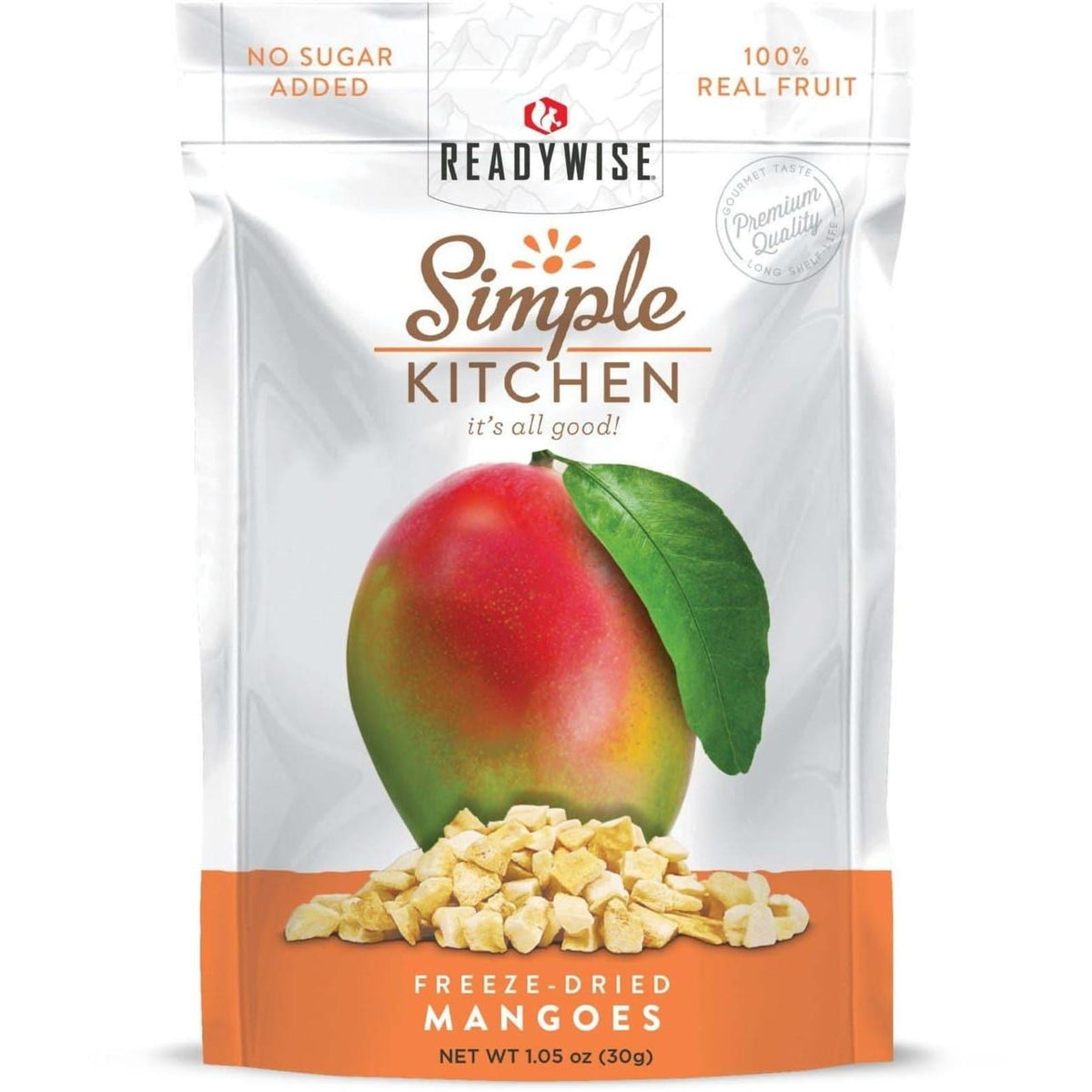 Readywise Simple Kitchen Freeze-Dried Mango Healthy Snack Pack