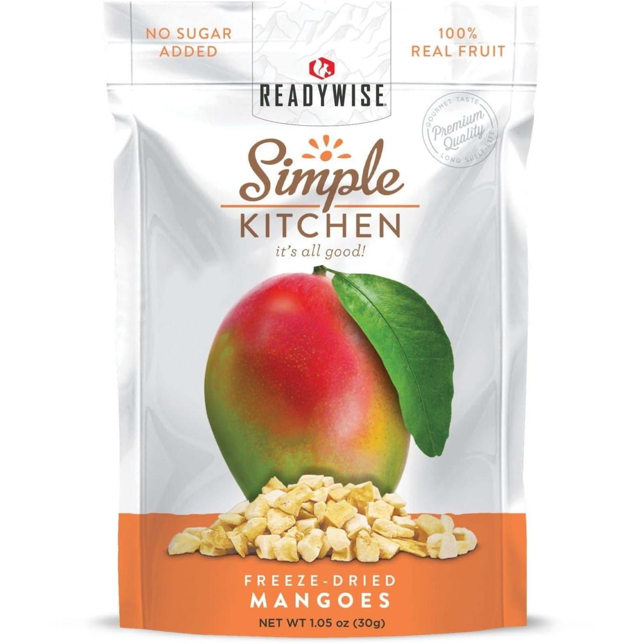 Readywise Simple Kitchen Freeze-Dried Mango Healthy Snack Pack
