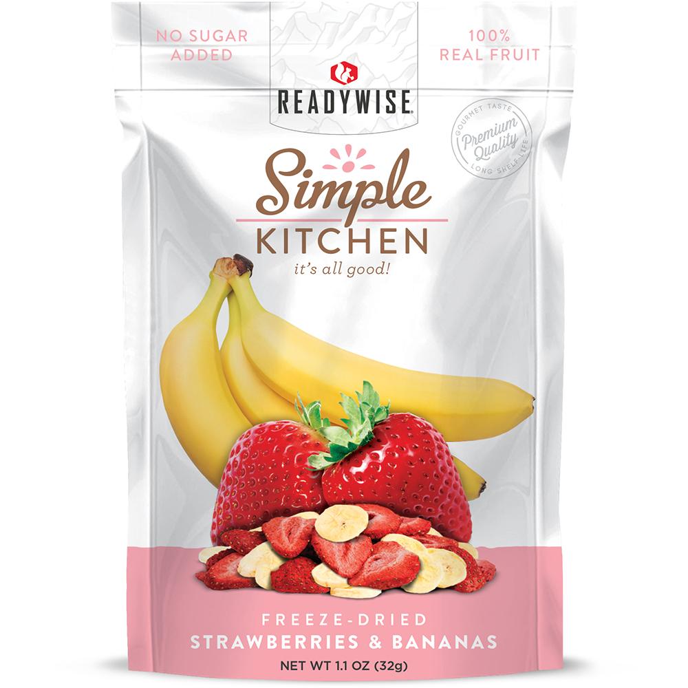 Readywise Simple Kitchen Strawberries and Bananas Portable Snack