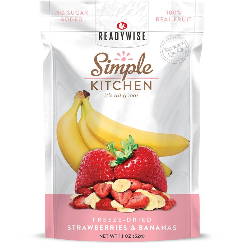 Readywise Simple Kitchen Strawberries and Bananas Portable Snack