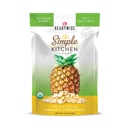 Readywise Organic Freeze Dried Pineapple Snack Pack