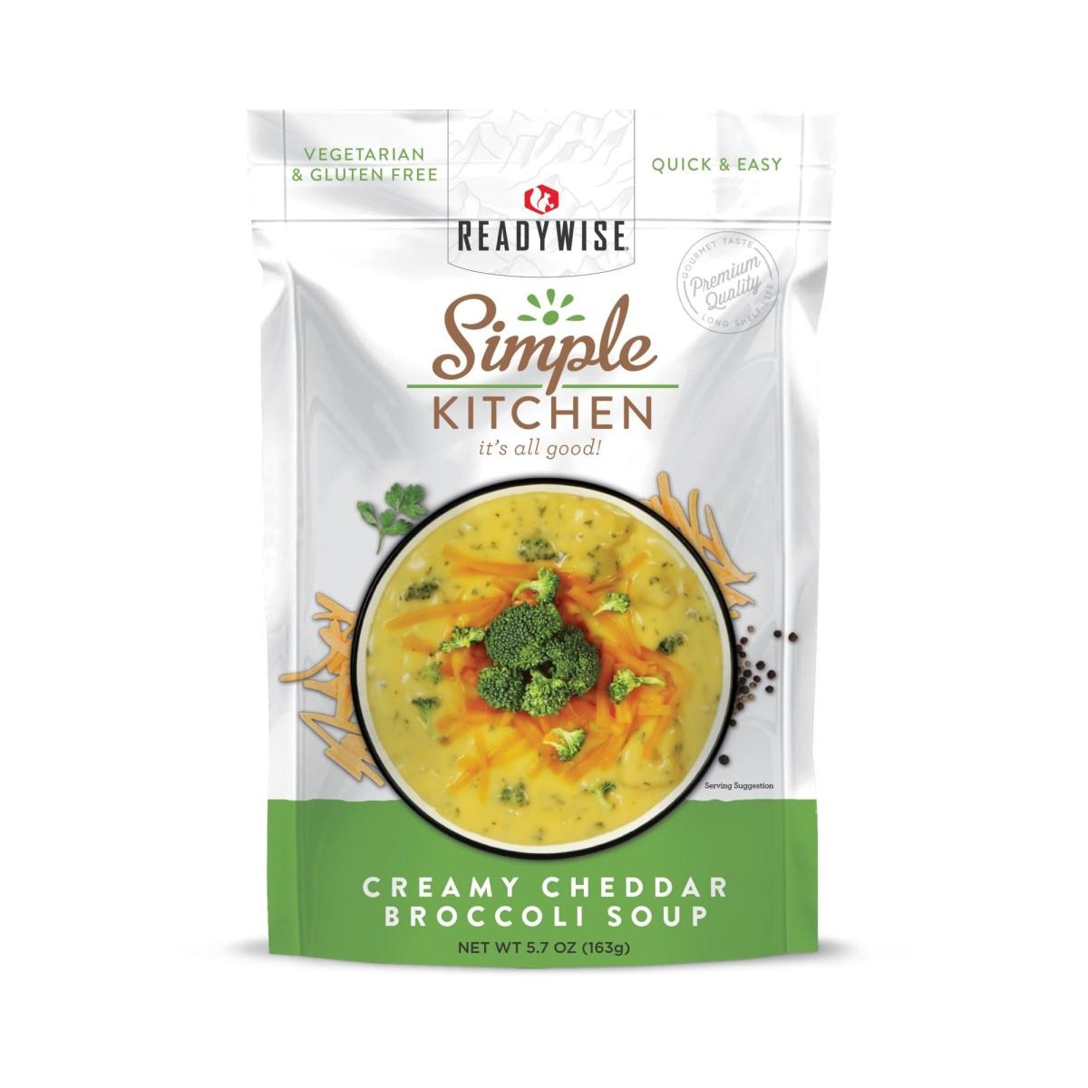 Readywise Simple Kitchen Cheddar Broccoli Soup 3-Year Shelf Life Pouch 5.7 oz
