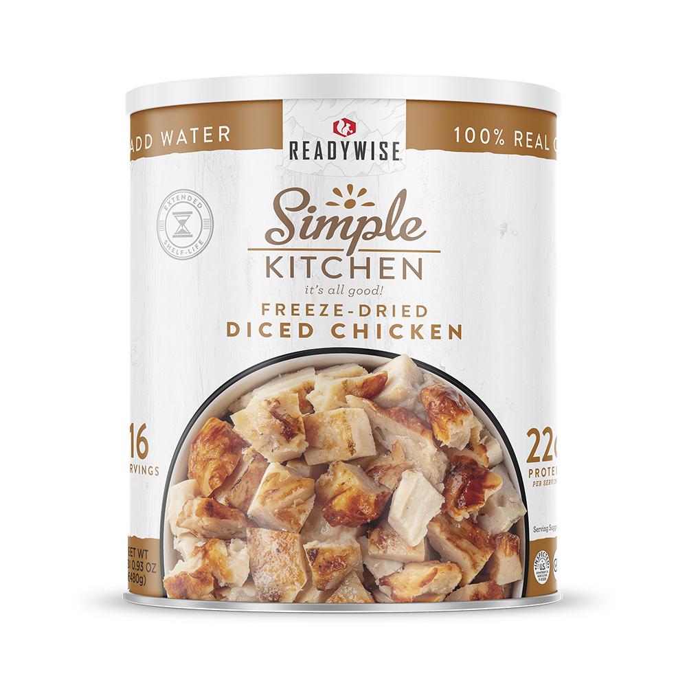 Readywise Freeze Dried Diced Chicken Simple Kitchen 16 Servings