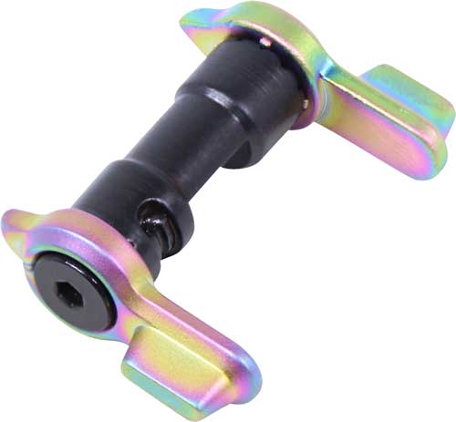 Guntec AR15 Ambi Multi-Degree Safety Selector Short Throw Rainbow PVD Coated