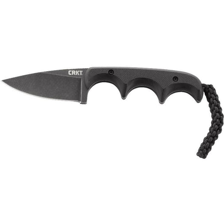 CRKT Minimalist Black Drop Point Blade Fixed Knife with G10 Handle 2-1/8"