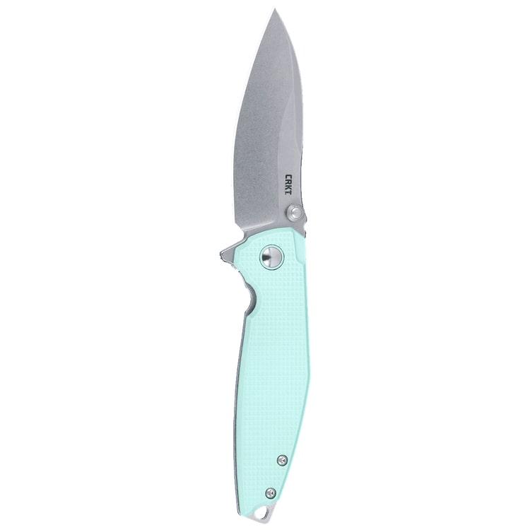 CRKT Ibis Everyday Carry Folding Knife - Stonewash Blade and Blue G10 Handle