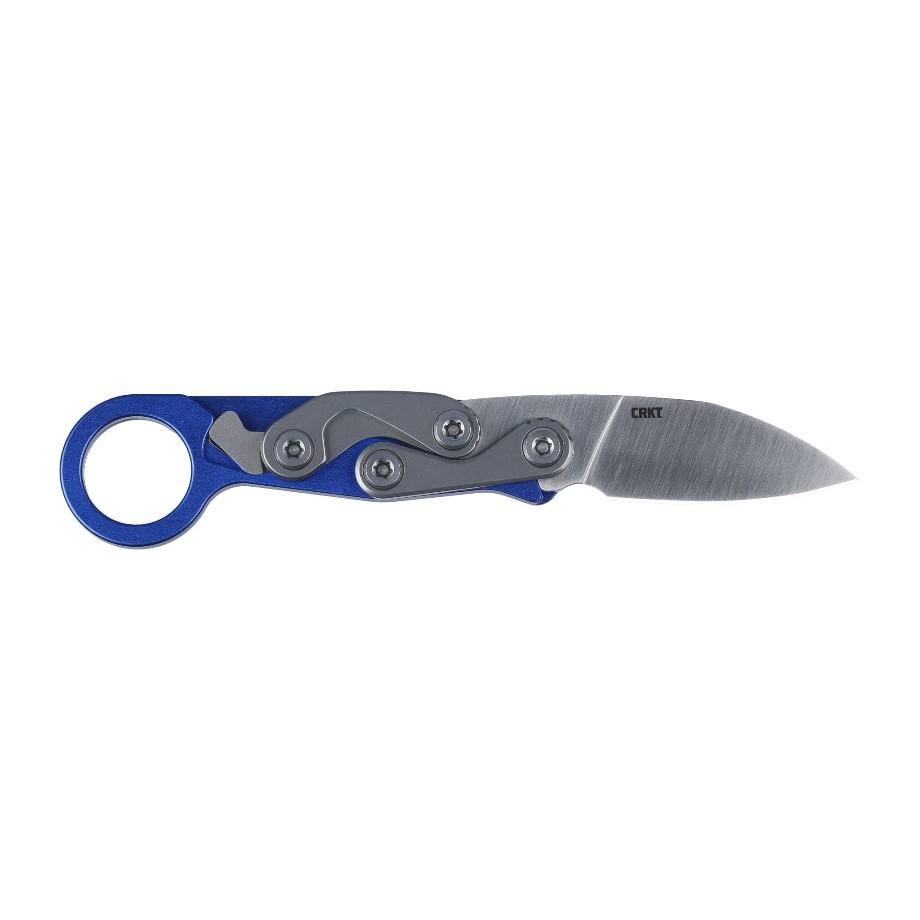 CRKT Provoke EDC Blue Aluminum Handle Folding Knife, 2.5" D2 Steel Drop Point Blade