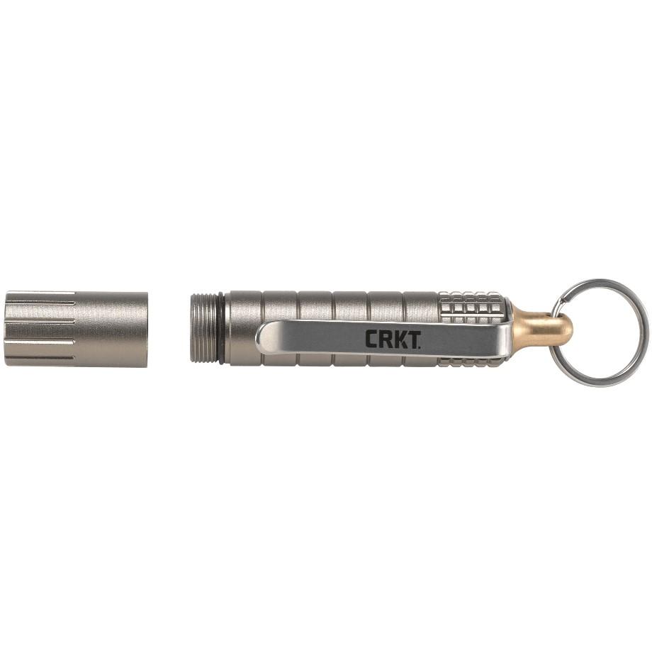 CRKT Compact Pocket Driver Stash Tool Silver with Pocket Clip & Key Ring