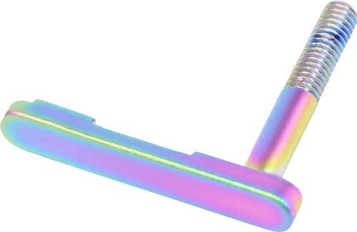 Guntec AR15 Magazine Catch Lever with Matte Rainbow PVD Finish