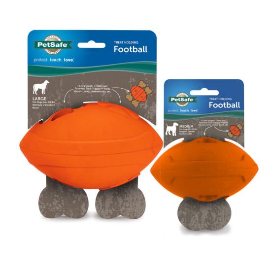 PetSafe Sportsmen Football Dog Toy Treat Dispenser Medium Size
