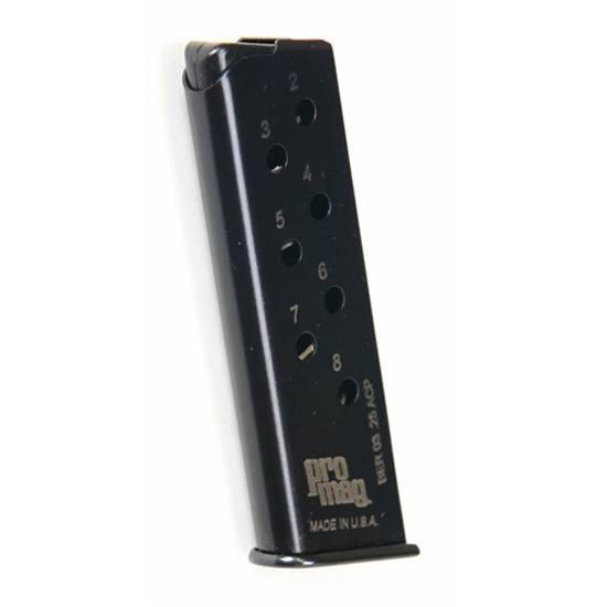 ProMag Beretta 950 BS Handgun Magazine .25 ACP 8-Round Blued Steel