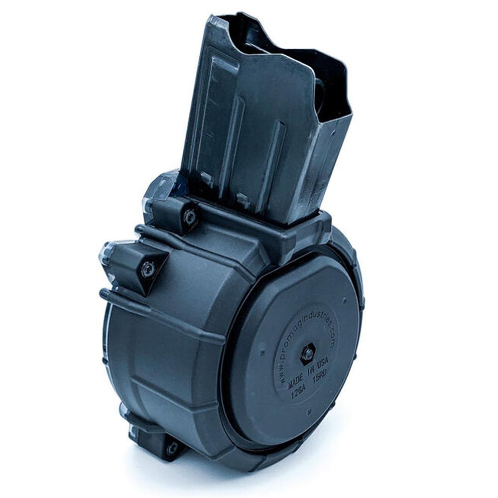 ProMag MKA 1919 12 Gauge Shotgun Drum Magazine 15 Rounds Black Polymer