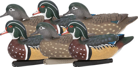 Zink Wood Duck Floater Decoys 6 Count