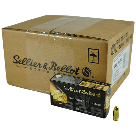 Sellier and Bellot Handgun .380 ACP/Auto 92 grain Full Metal Jacket ammunition