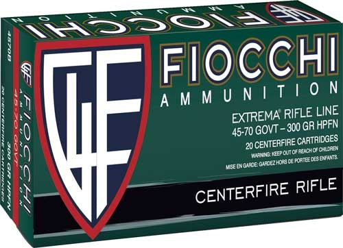 Fiocchi Field Dynamics Hollow Point Flat Nose 300 Grain .45-70 Government 1900 fps
