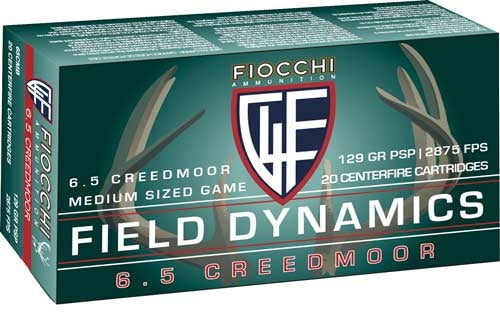 Fiocchi Field Dynamics Pointed Soft Point 129 Grain 6.5mm Creedmoor 2820 fps