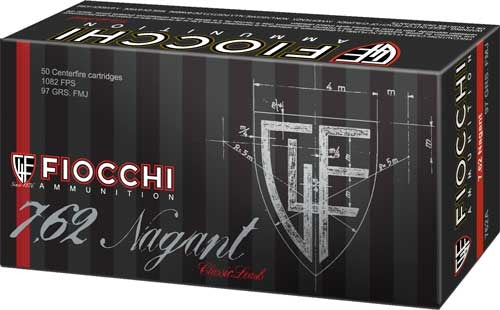 Fiocchi Heritage 7.62x38mmR Nagant 97 grain Full Metal Jacket ammunition