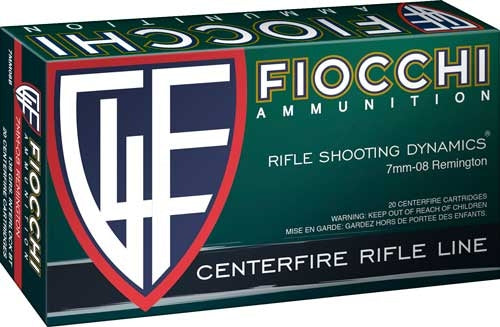 Fiocchi Field Dynamics 7mm-08 Remington 139 grain Pointed Soft Point ammunition