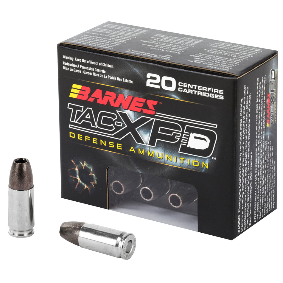 Barnes TAC-XPD® DEFENSE HANDGUN +P TAC-XP 115 Grain 9mm Luger/Parabellum 1125 fps