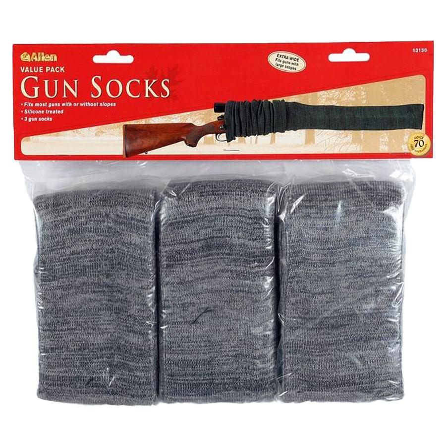 Allen Company 52 Inch Knit Scoped Gun Sock Gray 3-Pack