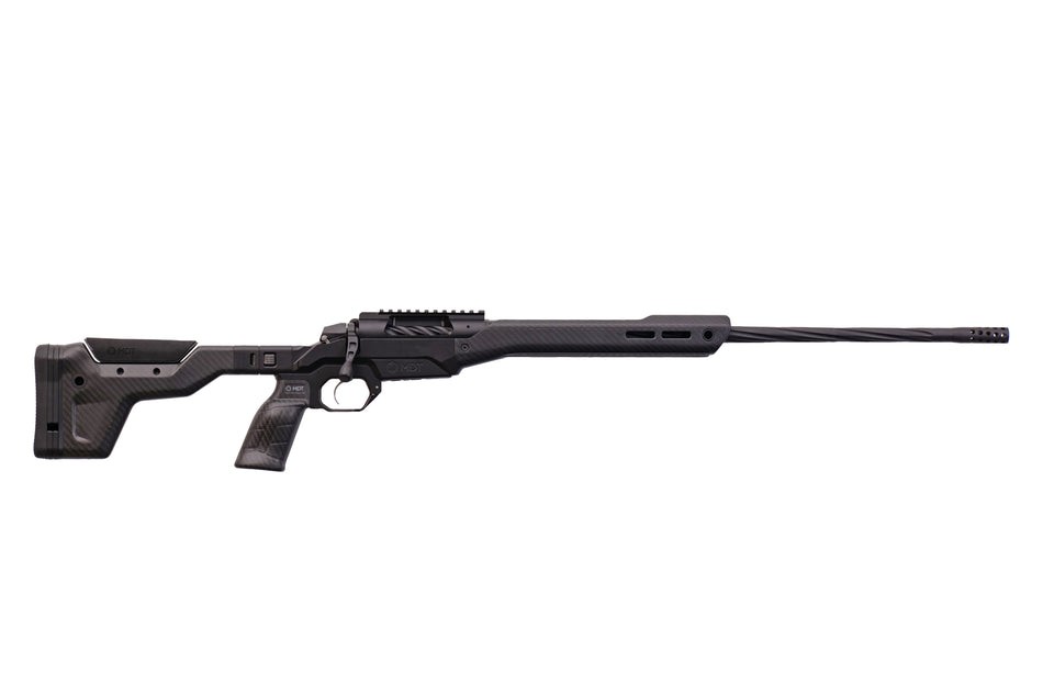 Weatherby 3WAMH7MMPR4B 307 Alpine MDT 7mm PRC 3+1 22" Graphite Black Cerakote Fluted Threaded Barrel & Picatinny Rail Steel Receiver, Arca Rail Forend, Black Carbon Fiber HNT26 MDT Chassis, Black Grip