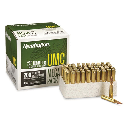 Remington UMC Mega Pack Full Metal Jacket 55 Grain .223 Remington 3240 fps